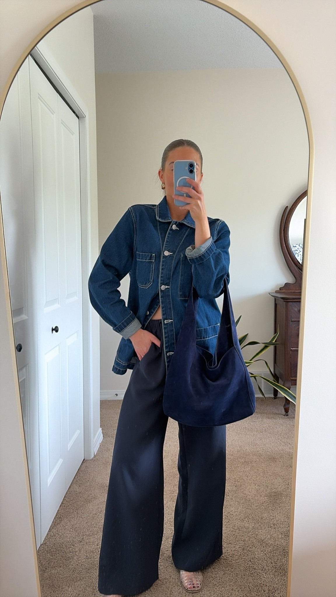 Could not resist the organic cotton denim chore coat!! It pairs SO nicely with everything in my spring and summer wardrobe. The structured fit and length are just perfect. I know I’ll be wearing this so much! Wearing size small. 
#quincepartner @Quince

#LTKcanada #LTKfall #LTKsummer