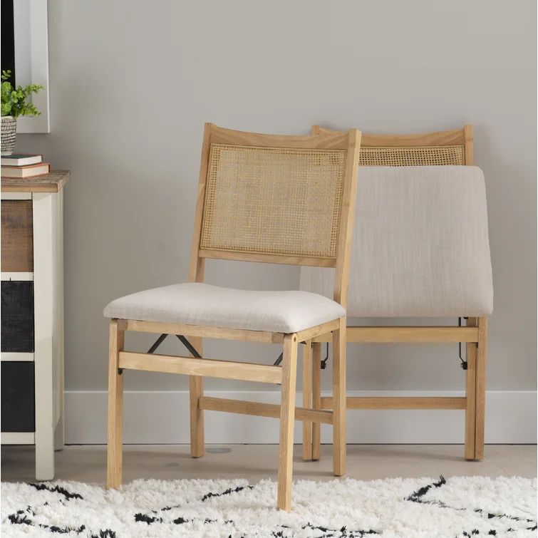Donner Levan Rattan Cane Folding Dining Chair | Wayfair North America