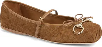 Horsebit Suede Ballet Flat (Women) | Nordstrom