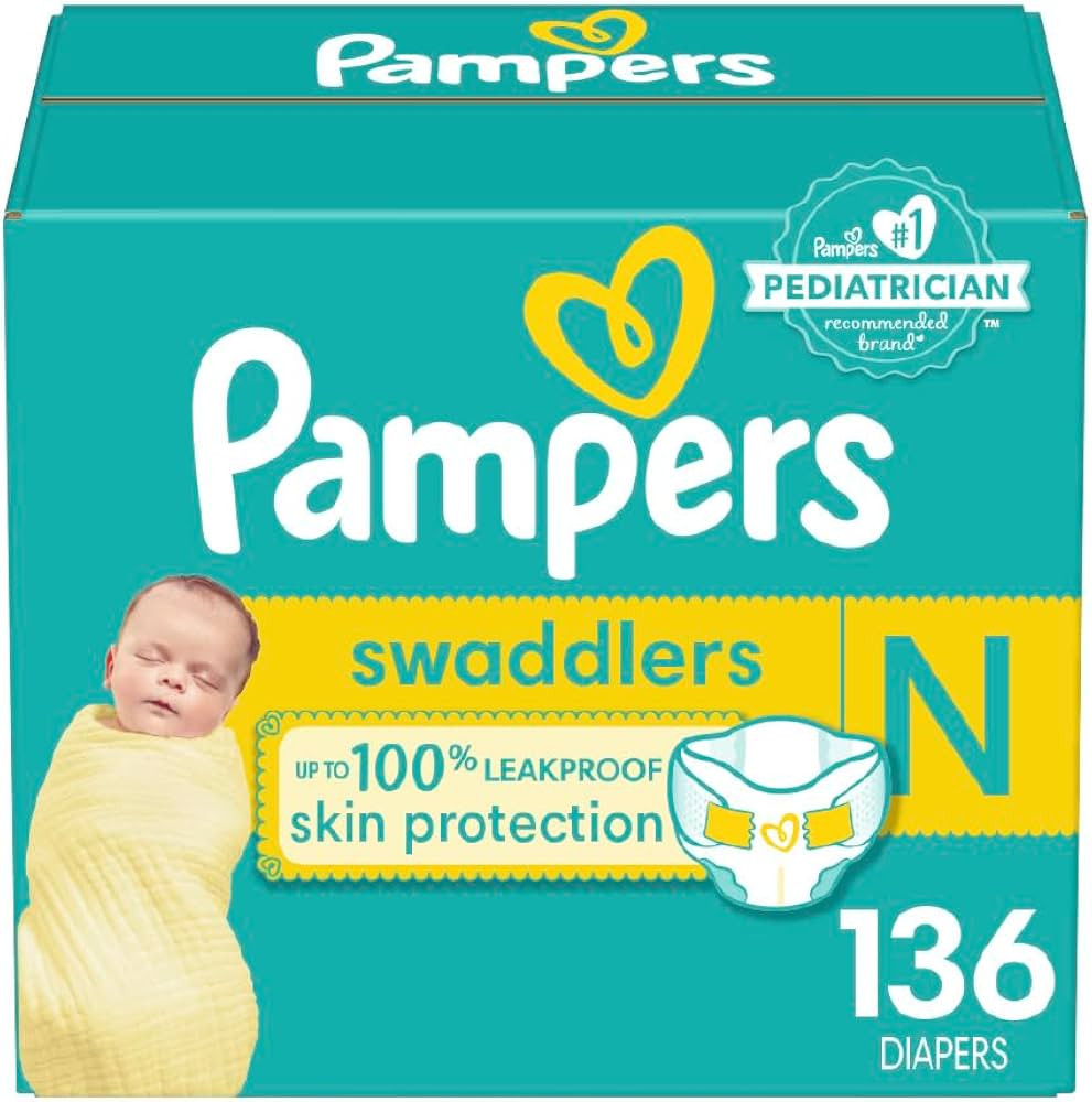 Pampers Diapers Newborn/Size 0 (< 10 lb / < 4.5 Kgs), 136 Count - Swaddlers Disposable Baby Diape... | Amazon (CA)