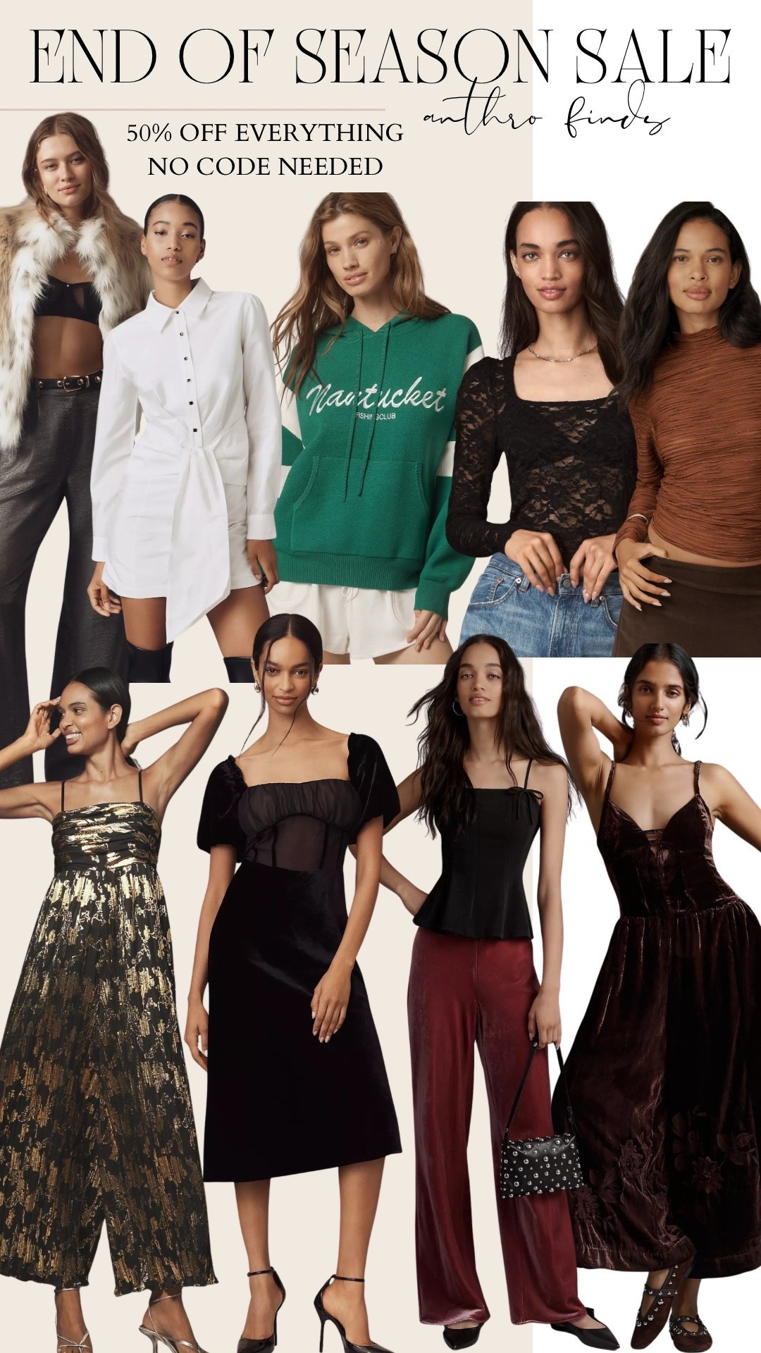 50% OFF ANTHROPOLOGIE END OF SEASON SALE 