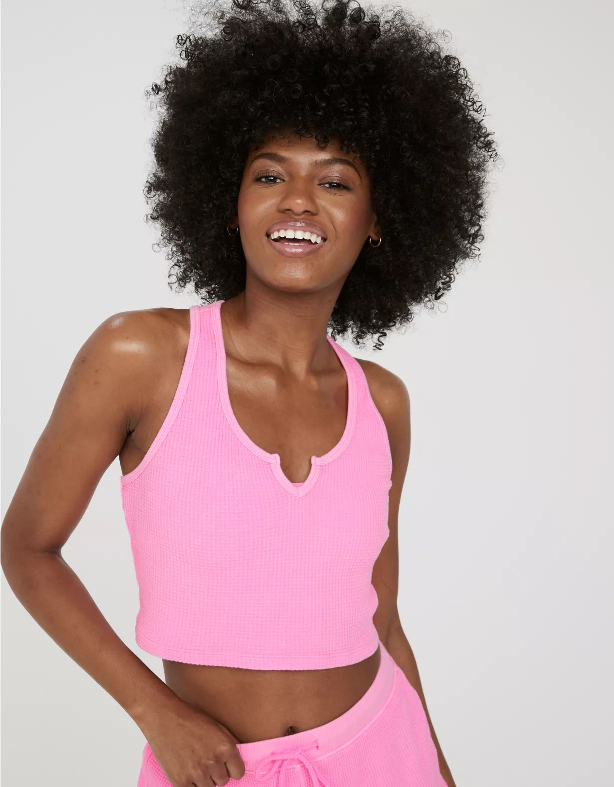 OFFLINE By Aerie WOW! Waffle Cropped Tank | American Eagle Outfitters (US & CA)