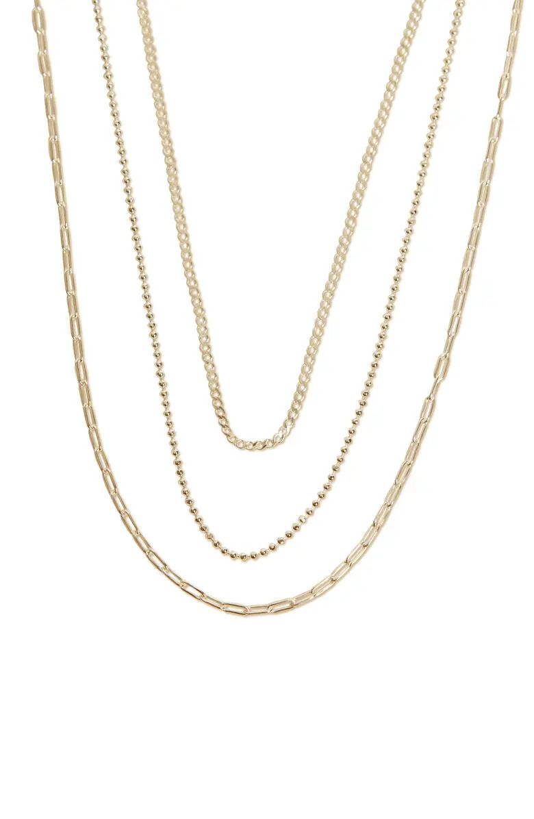 Argento Vivo Sterling Silver Triple Layer Chain Necklace | Nordstrom | Nordstrom