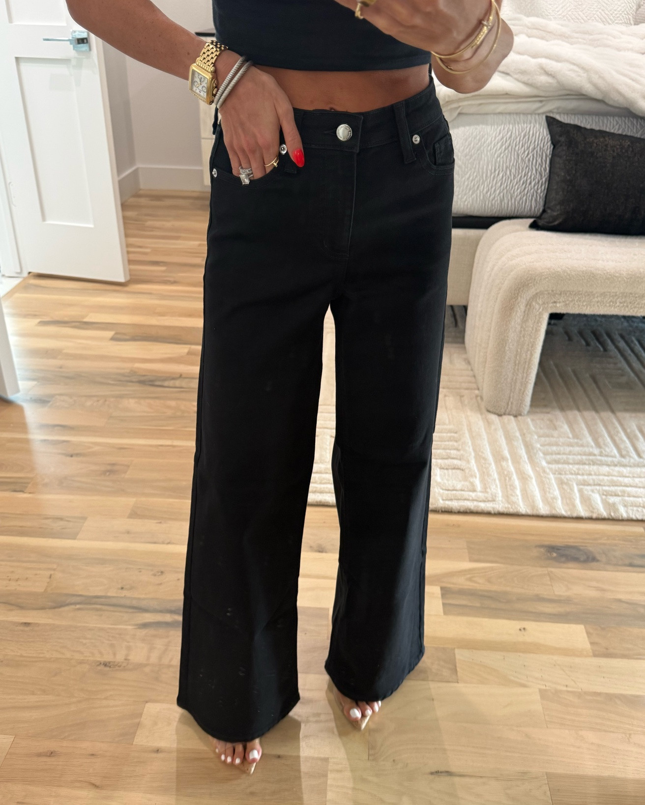 I found the best petite friendly black wide leg jeans! Run and grab these will sell out fast. Wearing 00 short 

Target jeans

#LTKPetite #LTKootd #LTKOver40