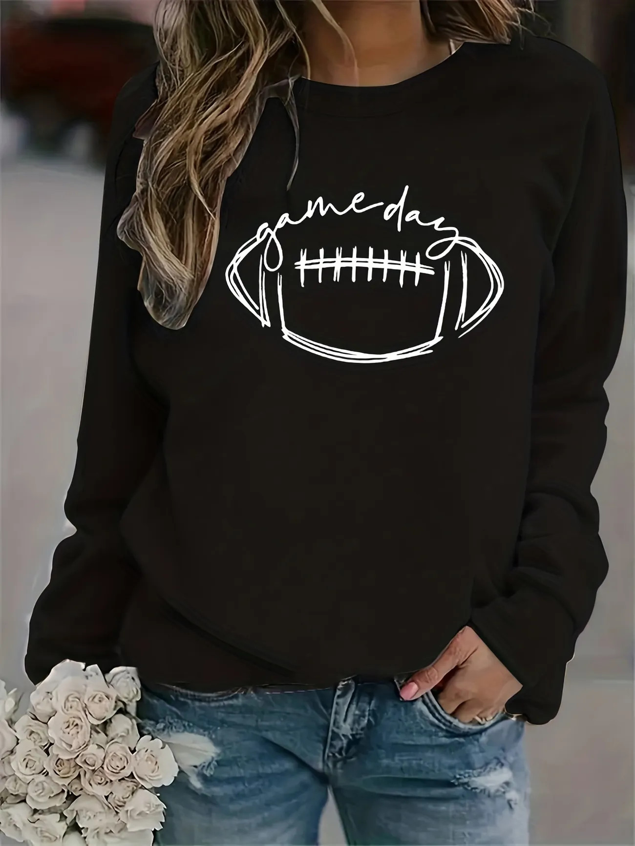 Round Neck Sports Fleece Sweatshirt For Autumn And Winter, Game Day Graphic Pullover Sweatshirt, ... | Temu Affiliate Program