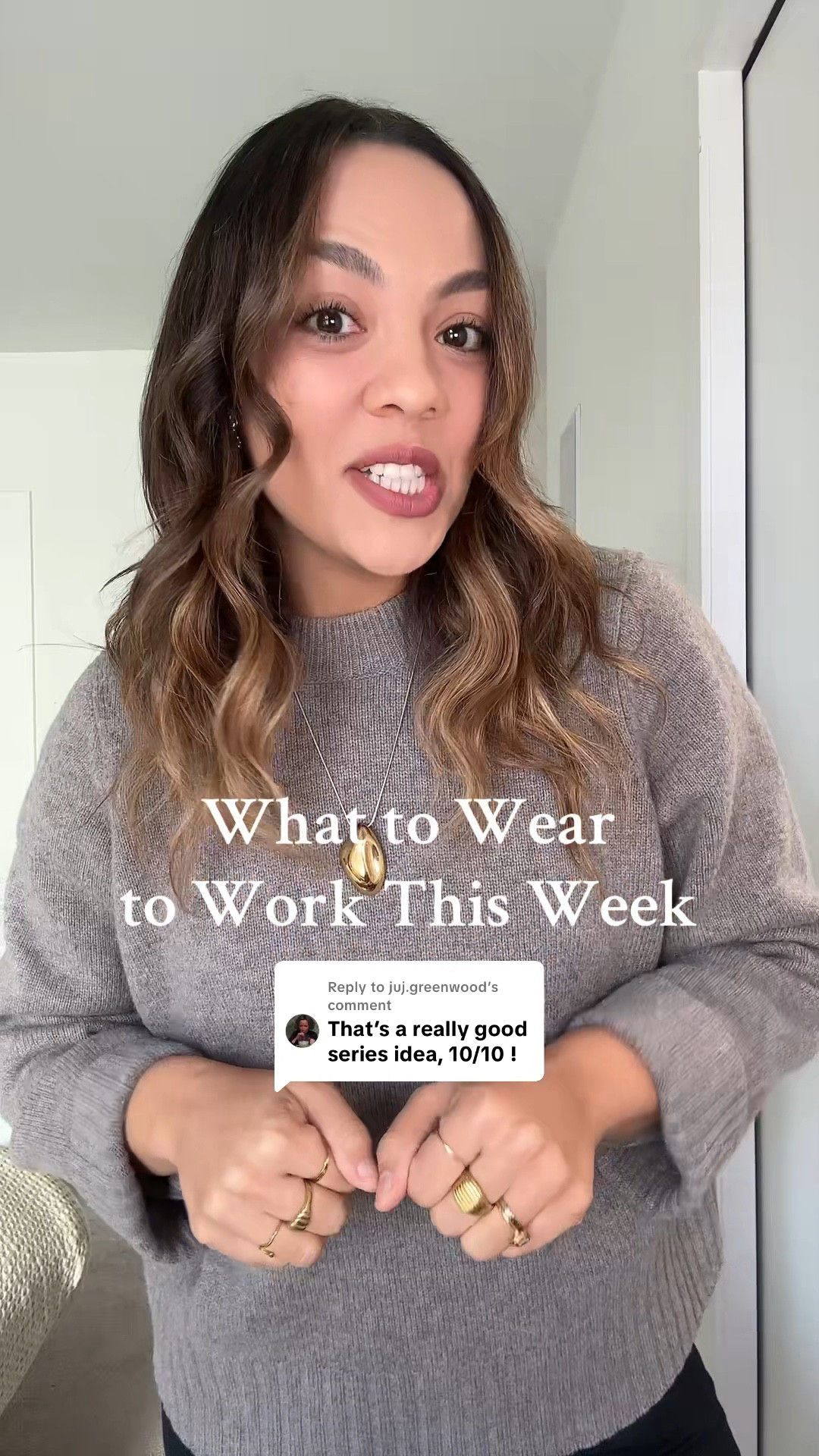 What to wear to work this week!

Monday:
-Reformation black cropped pants, I have a size 8. 
-Reformation crew neck sweater. Similar linked. 
-Poppy Barley Mary Jane flats. 
-Ganni leopard print tote bag. 

Tuesday:
-Aritzia white T-shirt, I have a size medium. 
-Aritzia brown pull-on pants, I have a size medium. 
-Aritzia tan cardigan, similar linked. 
-Steve Madden brown suede flats. 
-Demellier brown suede tote bag. 

Wednesday:
-Black pleated midi dress, similar linked. 
-Zara tan suede cropped jacket, I have a size large. 
-Poppy Barley black leather knee-high boots. 

Thursday:
-Aritzia high rise cream tailored trousers, I have a size 10. 
-Zara black button up shirt, similar linked. 
-Black kitten heels, similar linked. 
-Aritzia black and brass belt. 

Friday:
-Black pleated maxi skirt, similar linked. 
-Zara brown lace cami, I have a size large. 
-Anthropologie plaid cropped trench coat, I have a size 12. 

#LTKfall #LTKworkwear #LTKstyletip