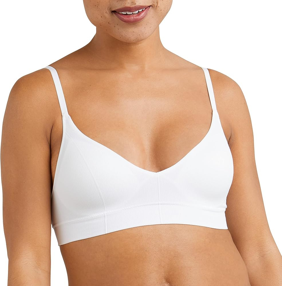Maidenform Women's M Rib Seamless Bralette, Soft Wireless Pullover Bra, Convertible Straps | Amazon (US)