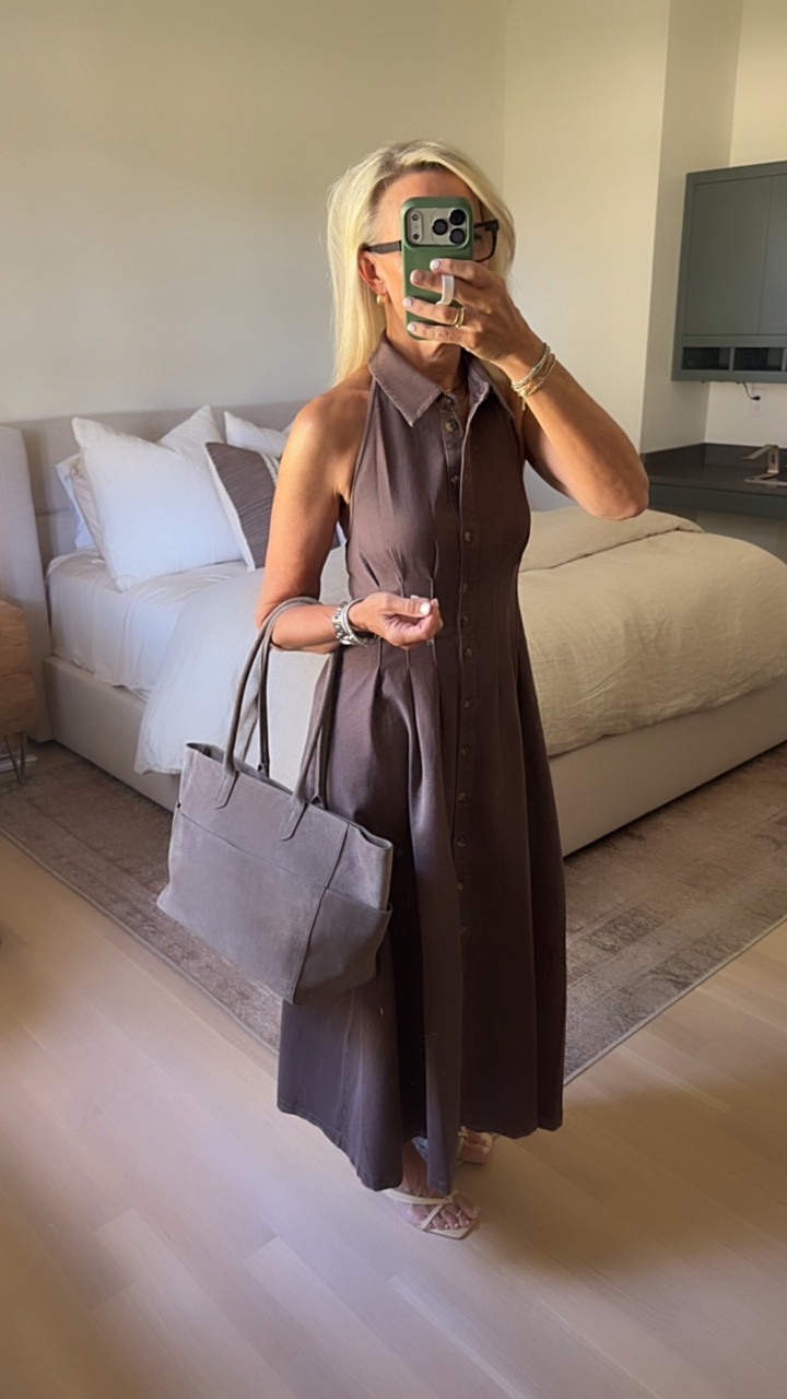 If I need a dress…@Anthropologie it definitely on my list to check.
Love this denim halter dress, anthropologie , wearing small, so the fit is true to size. This will work for so many things.
Love that  it’s a halter, but not too low in the back. ￼

#LTKgrwm #LTKOver40 #LTKmomlife