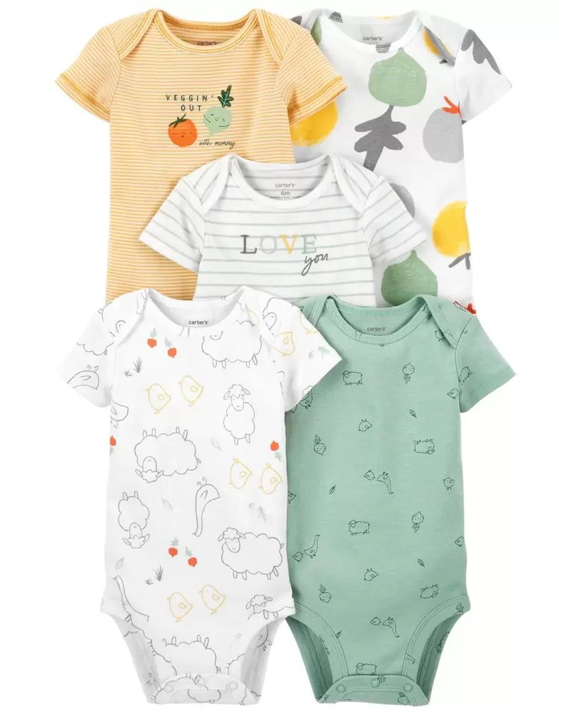 5-Pack Short-Sleeve Bodysuits | Carter's