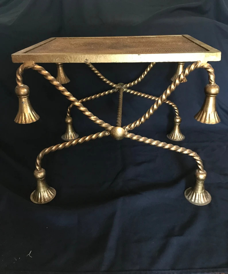 Hollywood Regency Gold Tassle Rope Table Gilt Italian X | Etsy | Etsy (US)