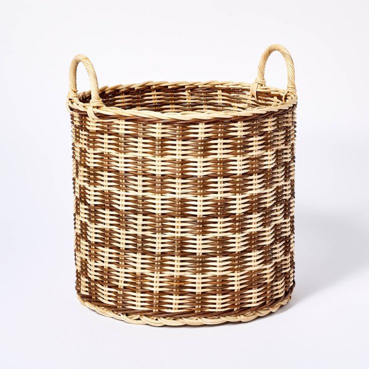Round Straight Checker Basket - Threshold&#8482; designed with Studio McGee | Target