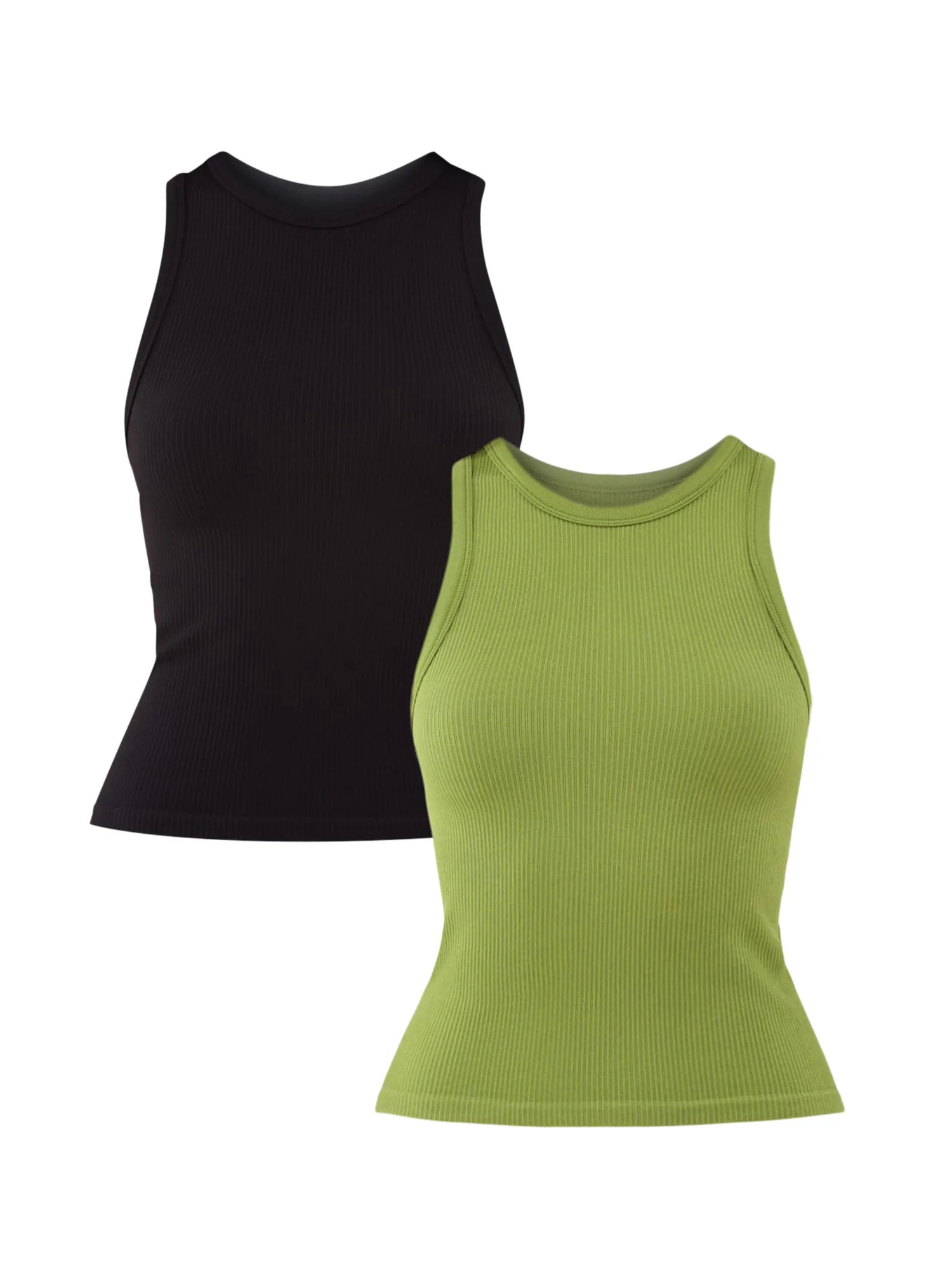 No Boundaries Seamless High Neck Tank Top, 2 Pack, Women’s | Walmart (US)