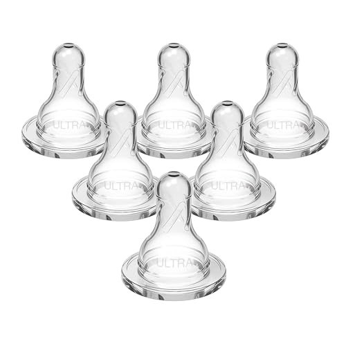 Dr. Brown's Ultra-Preemie Narrow Baby Bottle Nipple, Specialty Extra Slow Flow Rate, 100% Silicone, BPA Free, 0m+, 6 Pack | Amazon (US)