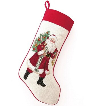 Peking Handicraft Jingle Claus Needlepoint Holiday Stocking | Dillard's | Dillard's