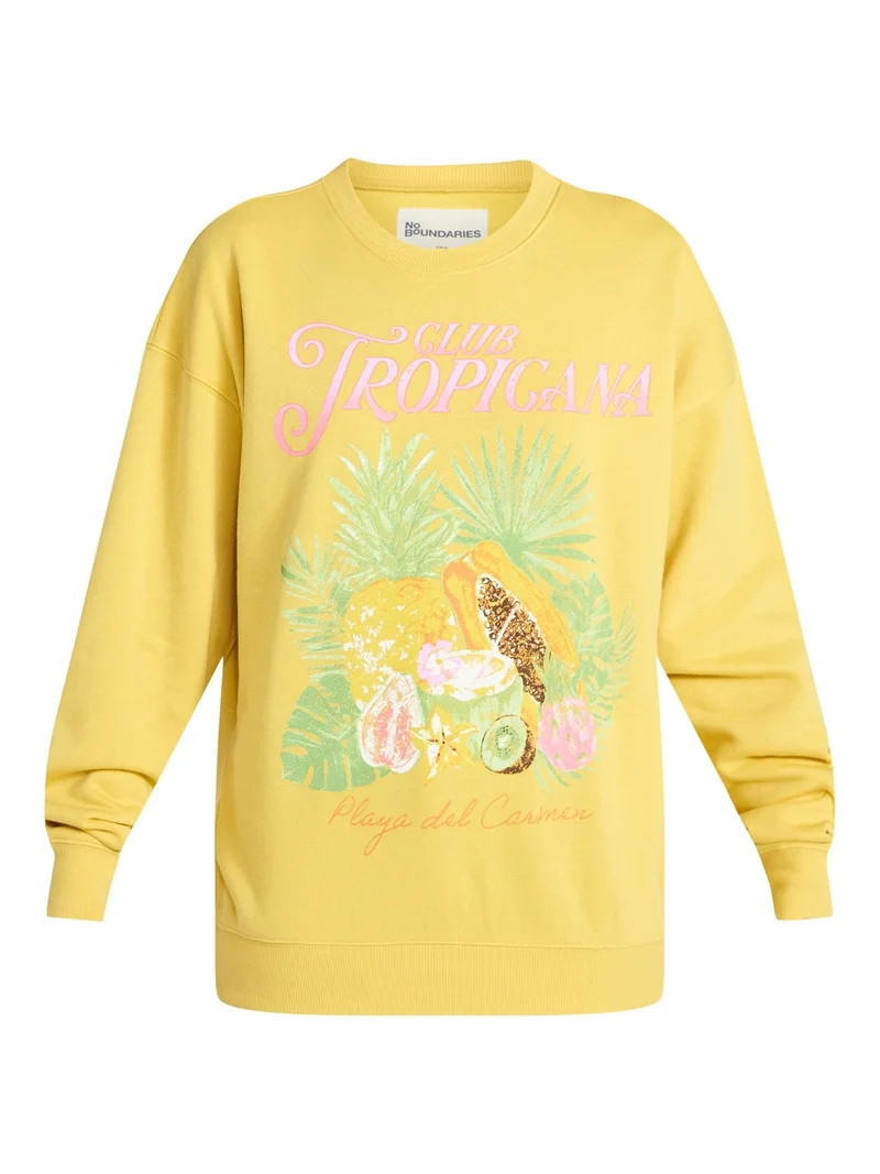 No Boundaries Graphic Crewneck Sweatshirt, Women's and Women's Plus Sizes XXS-4X | Walmart (US)