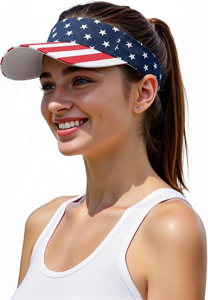Structured Brim Quick-Dry Sun Visor Hat,Lightweight Sun Protection Sports Visor for Running Golf ... | Amazon (US)
