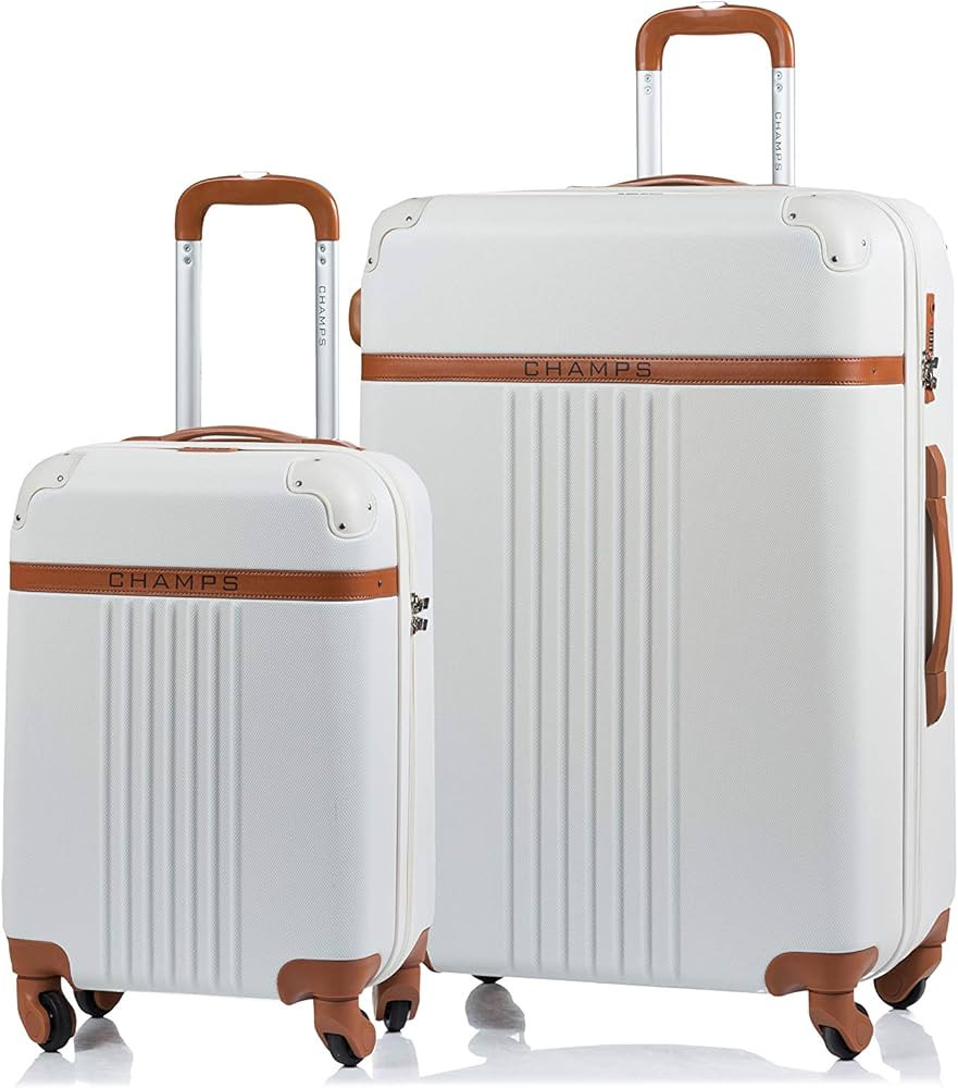 CHAMPS – ‘Vintage Collection’ - 2 Piece HARDSIDE Spinner Luggage Set (Ivory) | Amazon (CA)