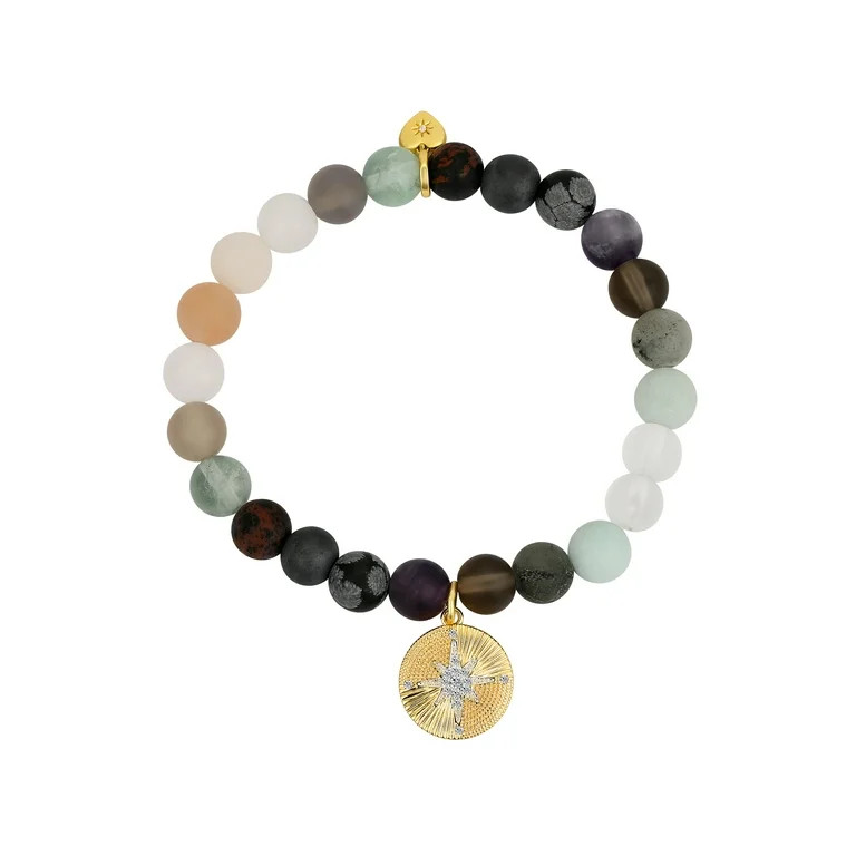 Believe by Brilliance Women's Multi Color Genuine Stone and Cubic Zirconia Star Stretch Bracelet ... | Walmart (US)