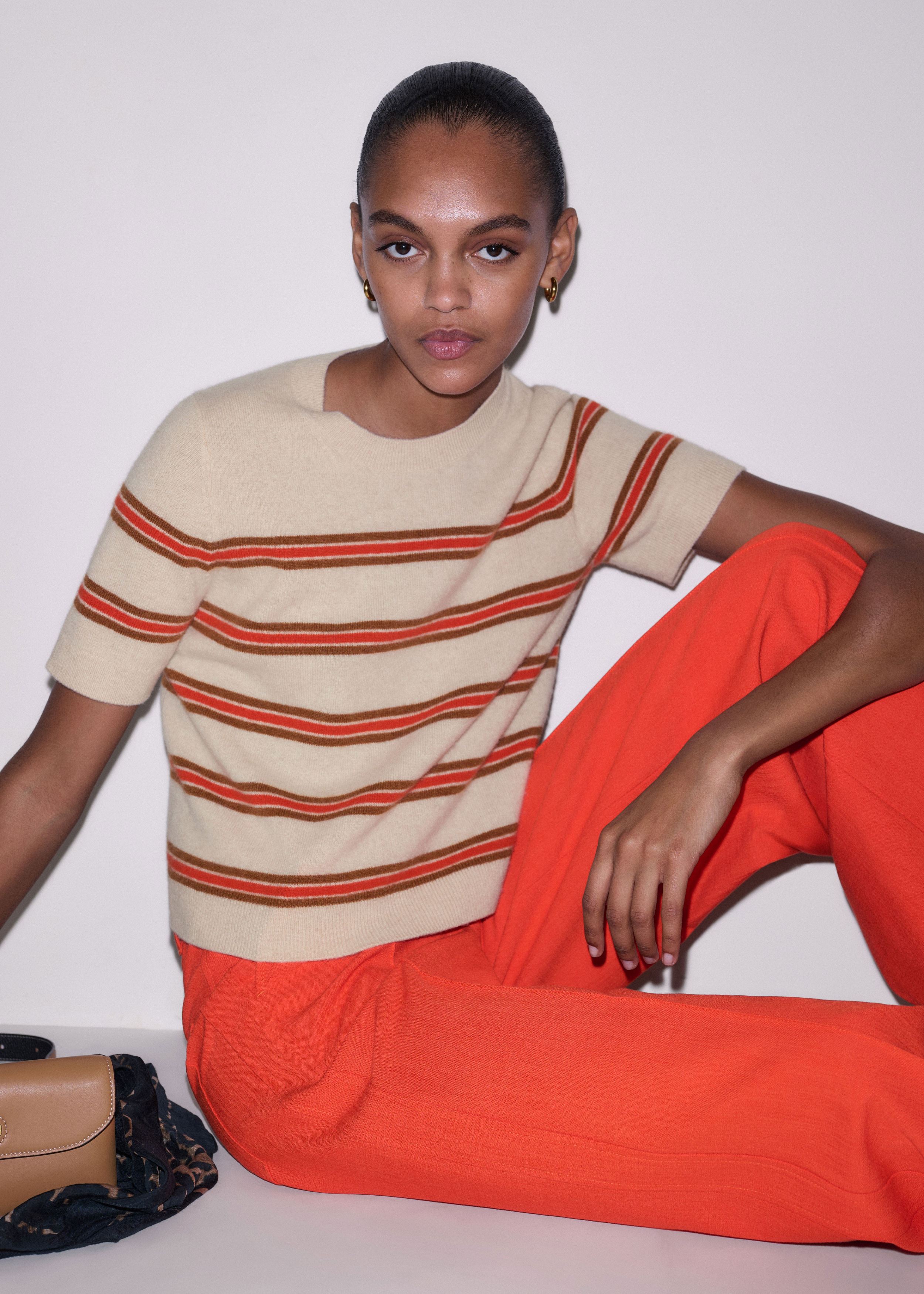 Crop Knit Tee Cashmere | ME+EM Global (Excluding US)