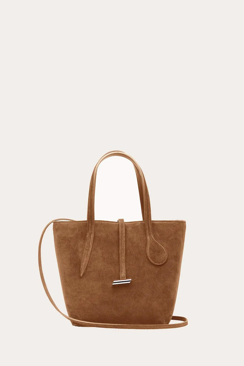 Sprout Tote Mini Chestnut Suede | LITTLE LIFFNER