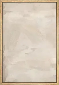 SIGNFORD Framed Canvas Print Wall Art Rustic Tan Paint Stroke Landscape Abstract Shapes Illustrat... | Amazon (US)