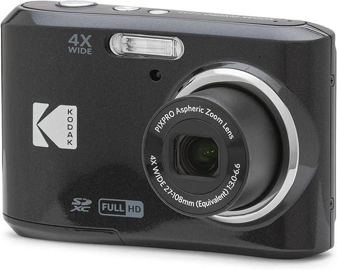 KODAK PIXPRO FZ45 16MP Compact Digital Camera, 4X Optical Zoom, AA, Black | 1080p Full HD Video, ... | Amazon (US)