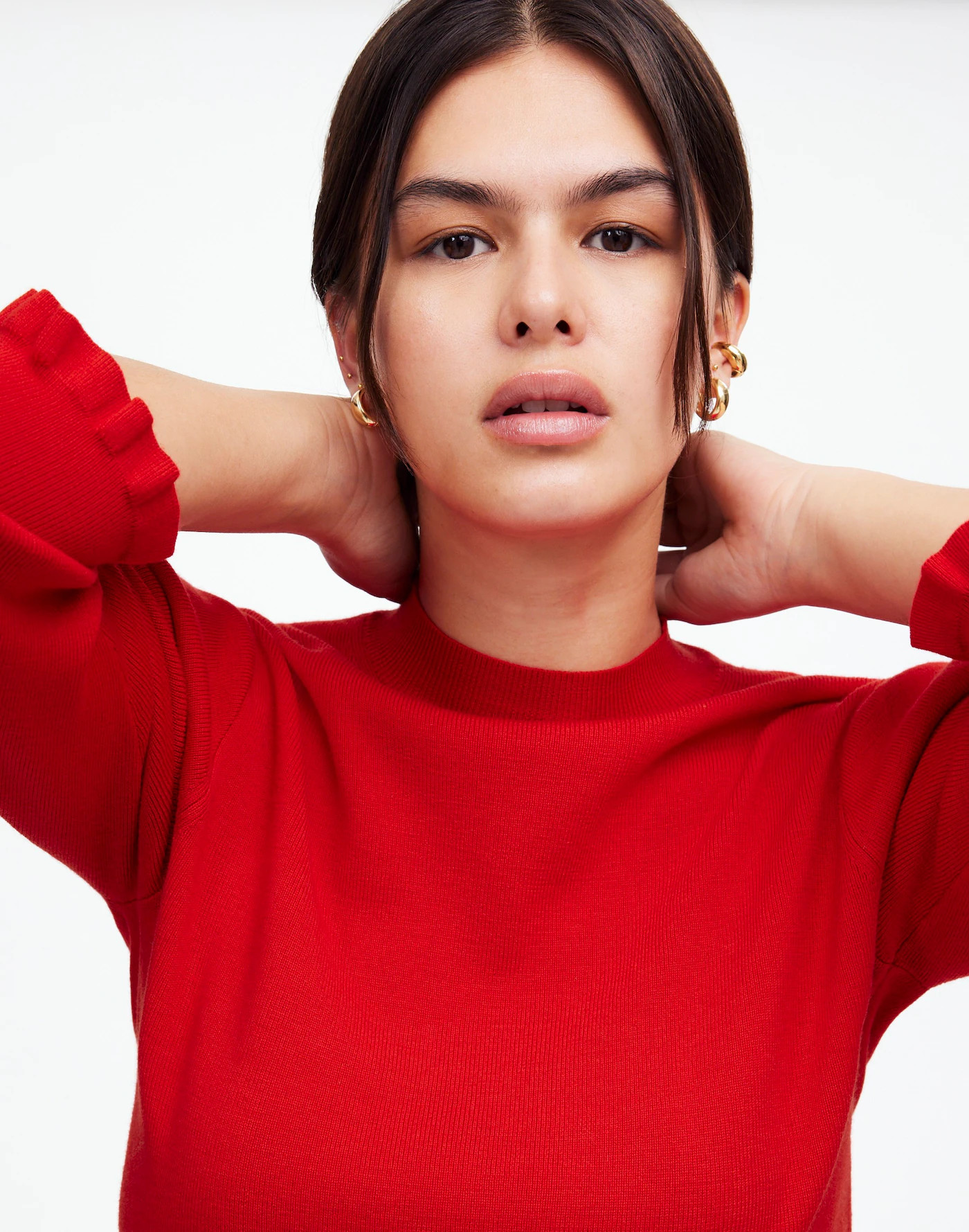 Merino Wool Ruffle Mockneck Sweater | Madewell