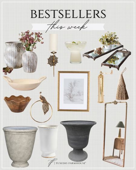 Bestsellers this Week

So many great picks this week!  There are still a few of these pieces left!

Seasonal, home decor, summer, wall art, mirrors, trays, vases, sconce, planters

#LTKFindsUnder50 #LTKHome #LTKSeasonal