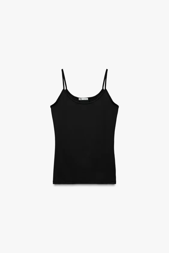 POLYAMIDE TOP WITH THIN STRAPS | Zara US