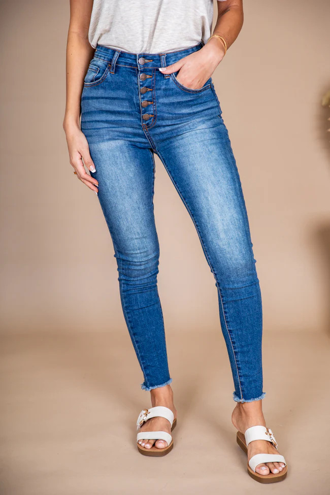 The Chelsie Medium Wash Jeans FINAL SALE | Pink Lily