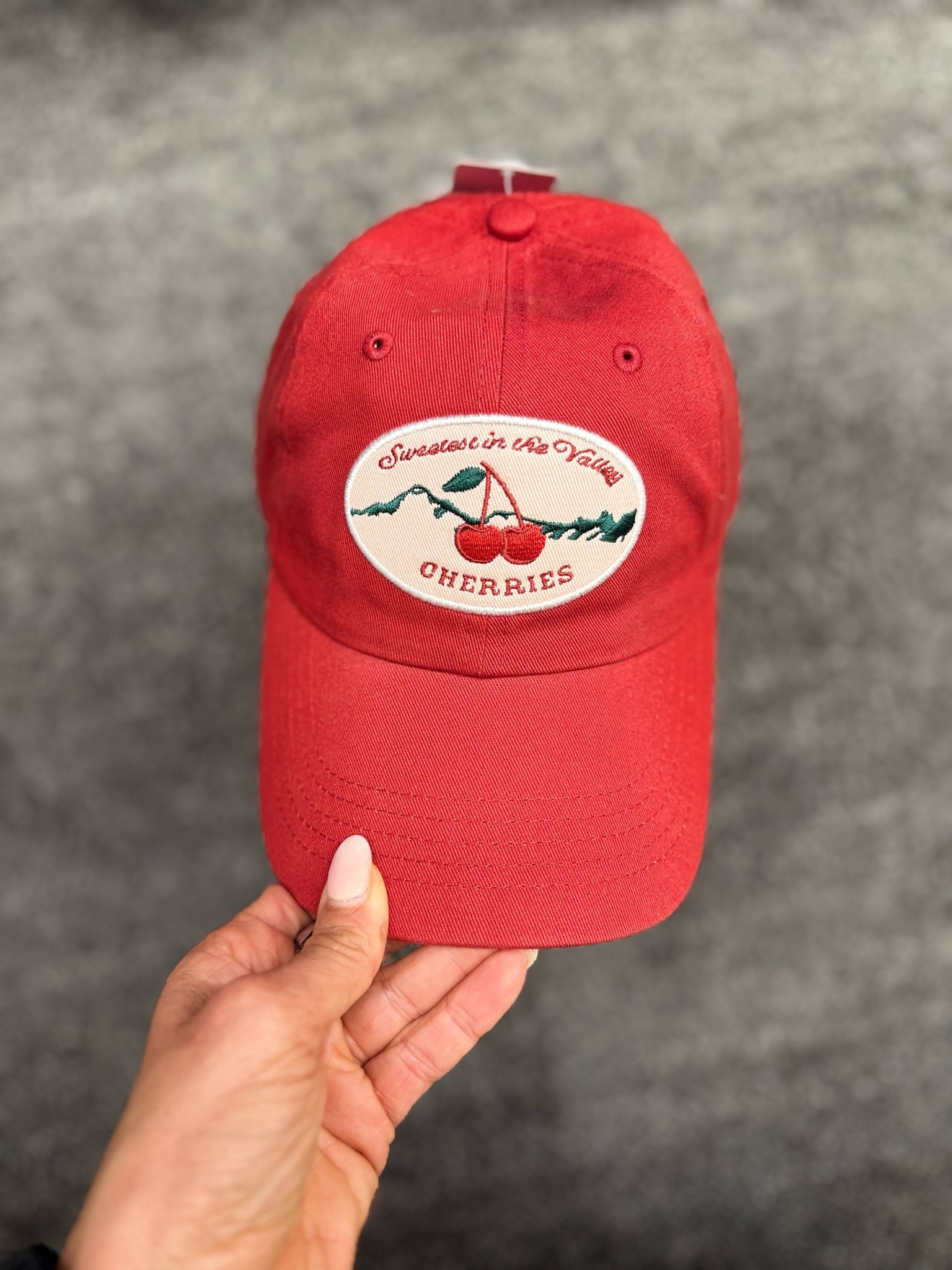 Cherry baseball cap