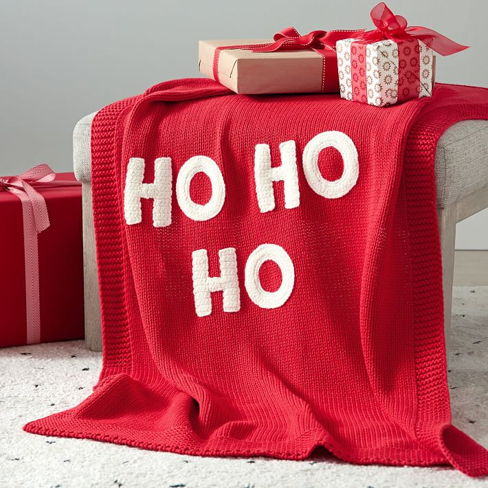 Ho Ho Ho Baby Blanket | West Elm (US)