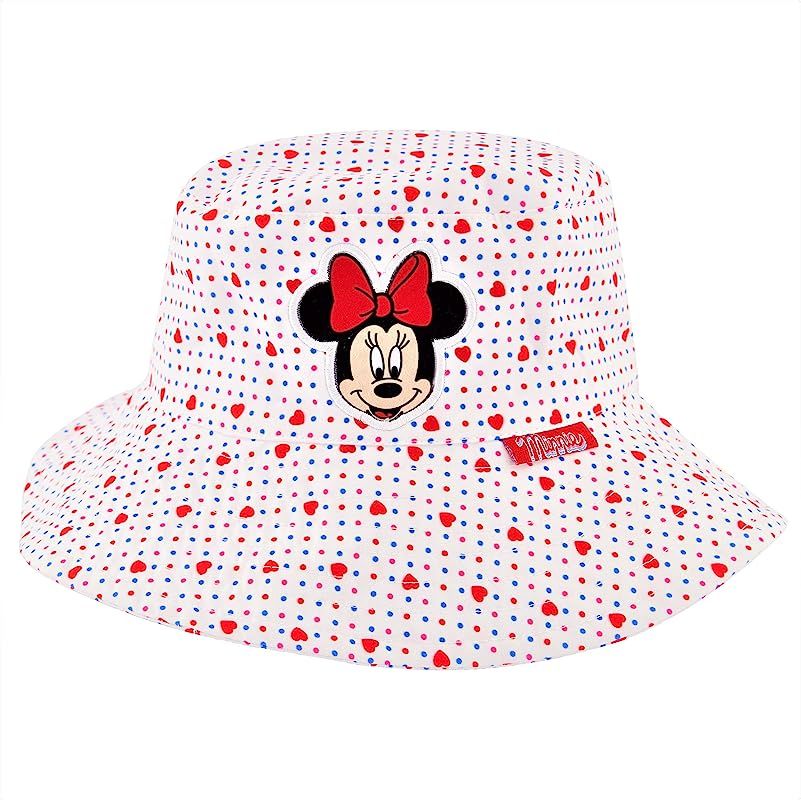 Disney Toddler Sunhat, Minnie Mouse Kids Bucket Hat and Matching Girls Baseball Cap for Beach, Si... | Amazon (US)