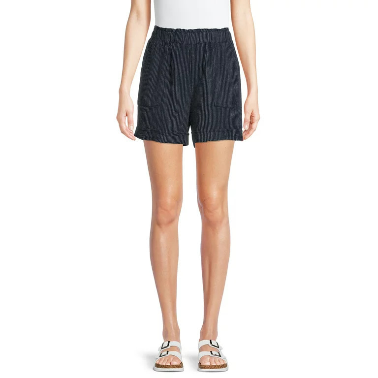 Time and Tru Women's Linen Blend Shorts | Walmart (US)