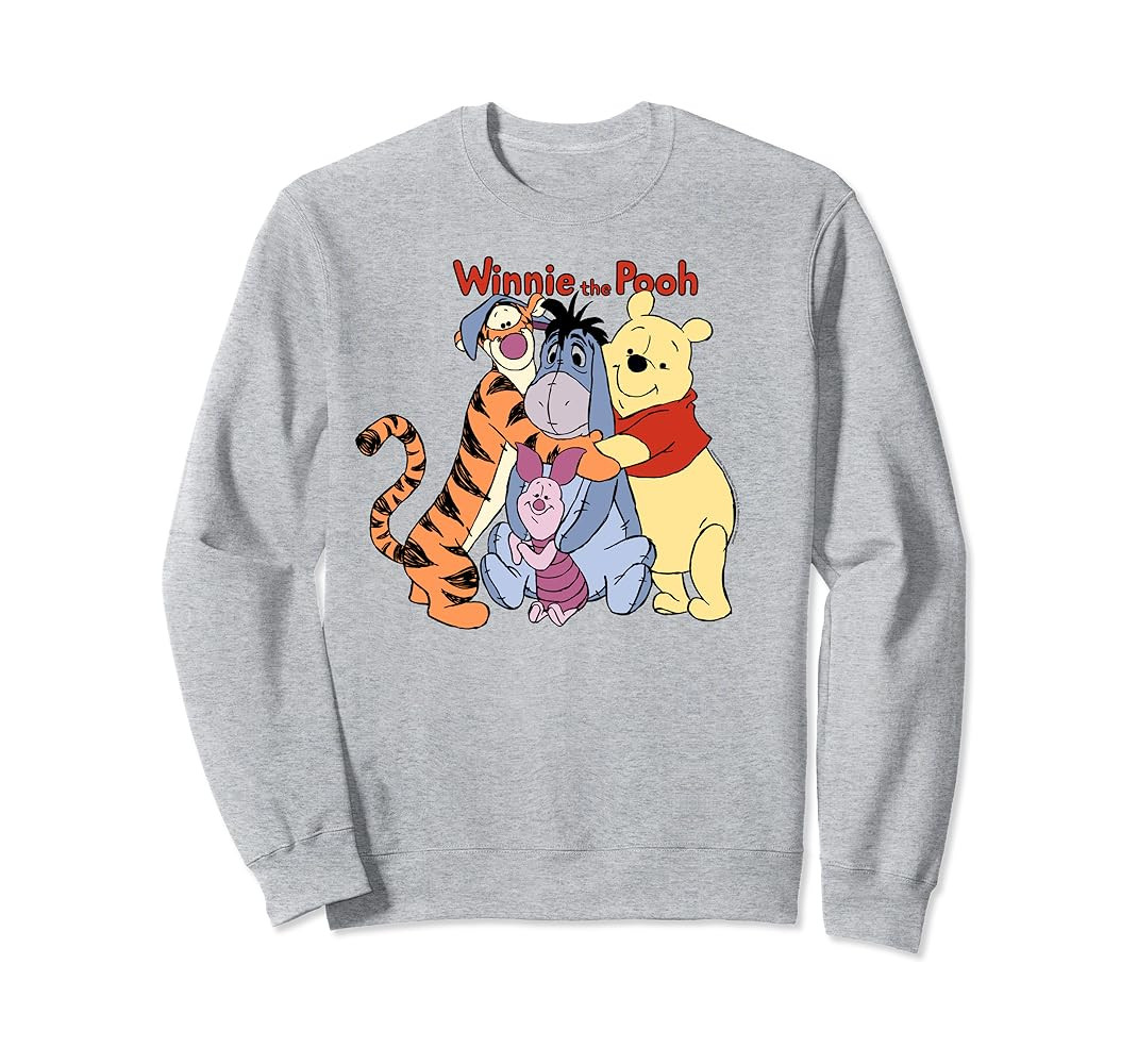 Amazon.com: Disney Winnie The Pooh Group Shot Hug Sweatshirt: Clothing | Amazon (US)