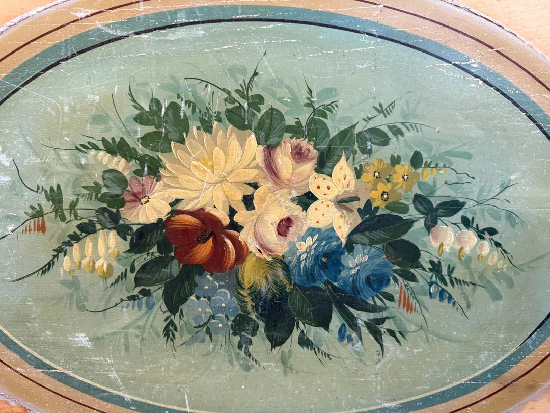 Stunning Large Cottage Painting Floral Roses Cottagecore on Wood Large Salvage Architectural Gard... | Etsy (US)