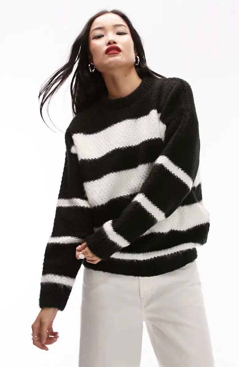 Textured Stitch Stripe Sweater | Nordstrom