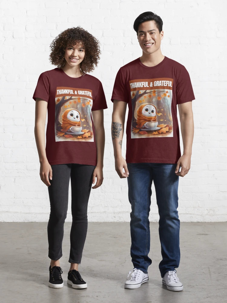 Fall Ghost - Thankful & Grateful Essential T-Shirt | Redbubble (US)