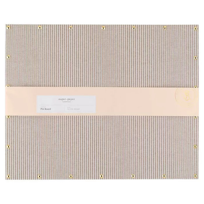 16"x20" Fabric Pin Board Gray Stripes - Sugar Paper™ | Target
