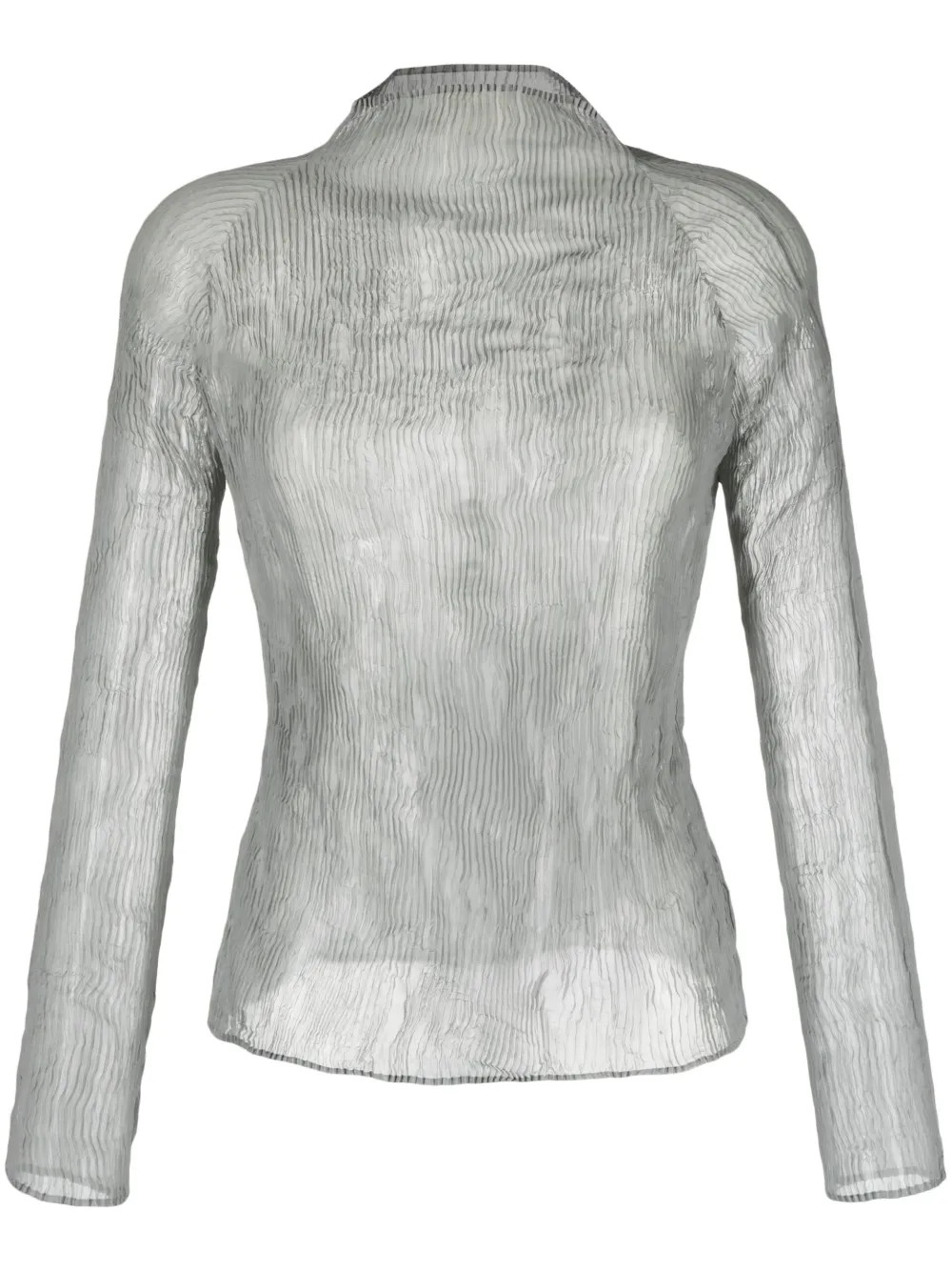 Issey Miyake Plissé Chiffon Top - Farfetch | Farfetch Global