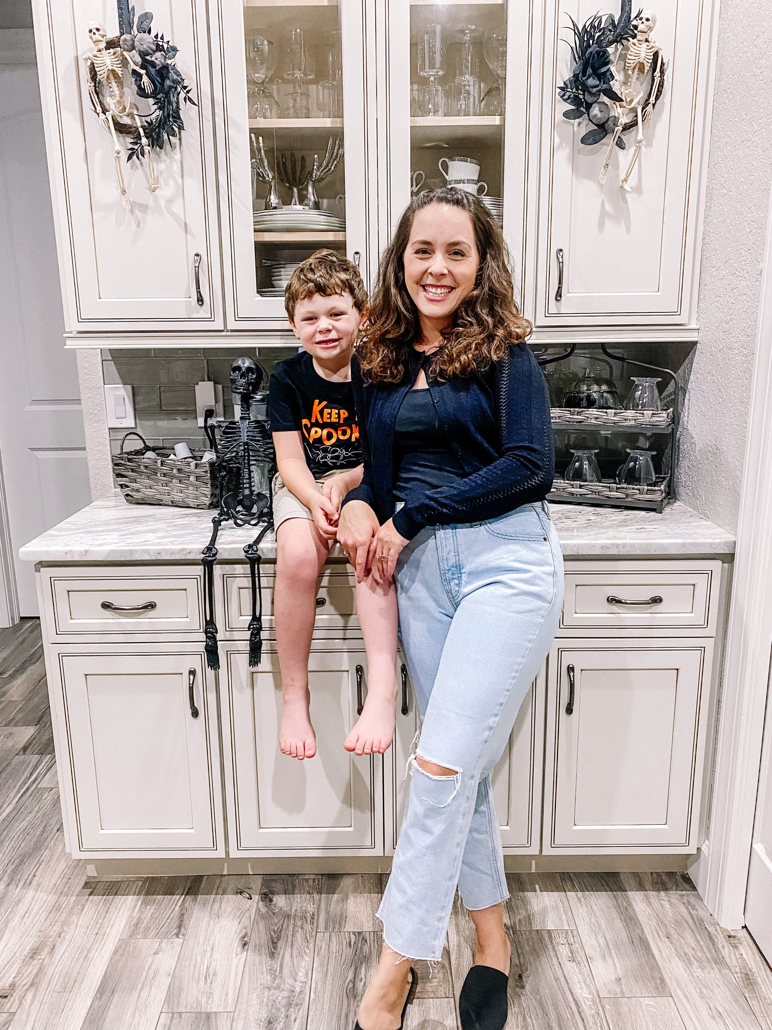 Straight jeans. Cropped cardigan. Distressed jeans.

#LTKstyletip #LTKunder100 #LTKunder50