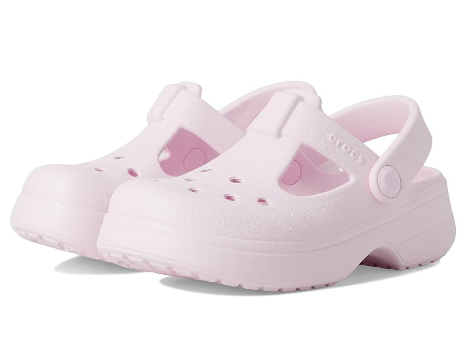 Crocs Kids Classic Mary Jane Clogs (Toddler) Kids Shoes Pink Milk : 5 Toddler M, EVA | Zappos