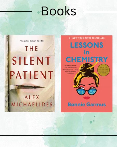 If you love books then check out these trending books at Target.

Books, book, fiction books, booktok, book lover, novel, gift idea, gift guide, the silent patient, alex michaelides, lessons in chemistry, Bonnie garmus 

#books 

#LTKhome #LTKU #LTKfindsunder50