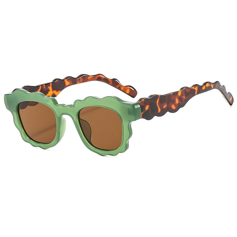 COTIA Fashion Square Sunglasses Women New Unique Irregular Wave-Shaped Frames Sun Glasses for Men... | Amazon (US)
