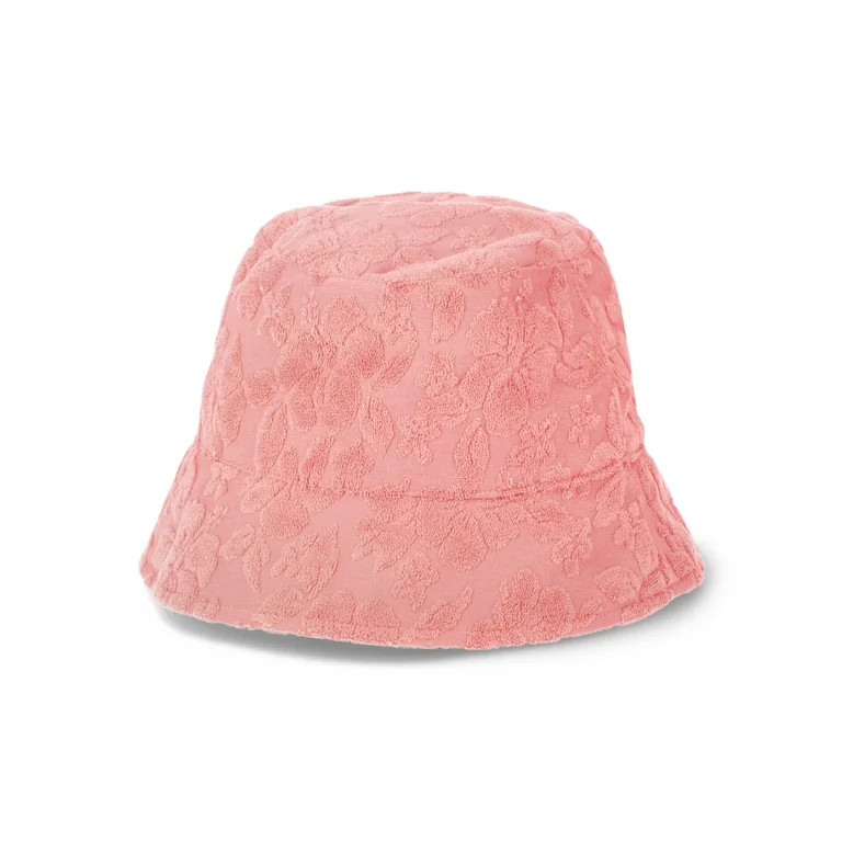 No Boundaries Terry Bucket Hat, Women’s, Coral | Walmart (US)
