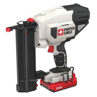 Porter-Cable 20-Volt MAX Lithium-Ion 18-Gauge Cordless Brad Nailer with Battery 1.5 Ah and Charge... | The Home Depot