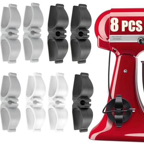 Lancord Cord Organizer for Appliances, 8 Pack Upgraded Kitchen Appliance Cord Organizer Stick On Appliance Wire Organizer Wire Wrapper for Kitchen Appliances Mixers, Coffee Maker, Pressure Cooker | Amazon (US)