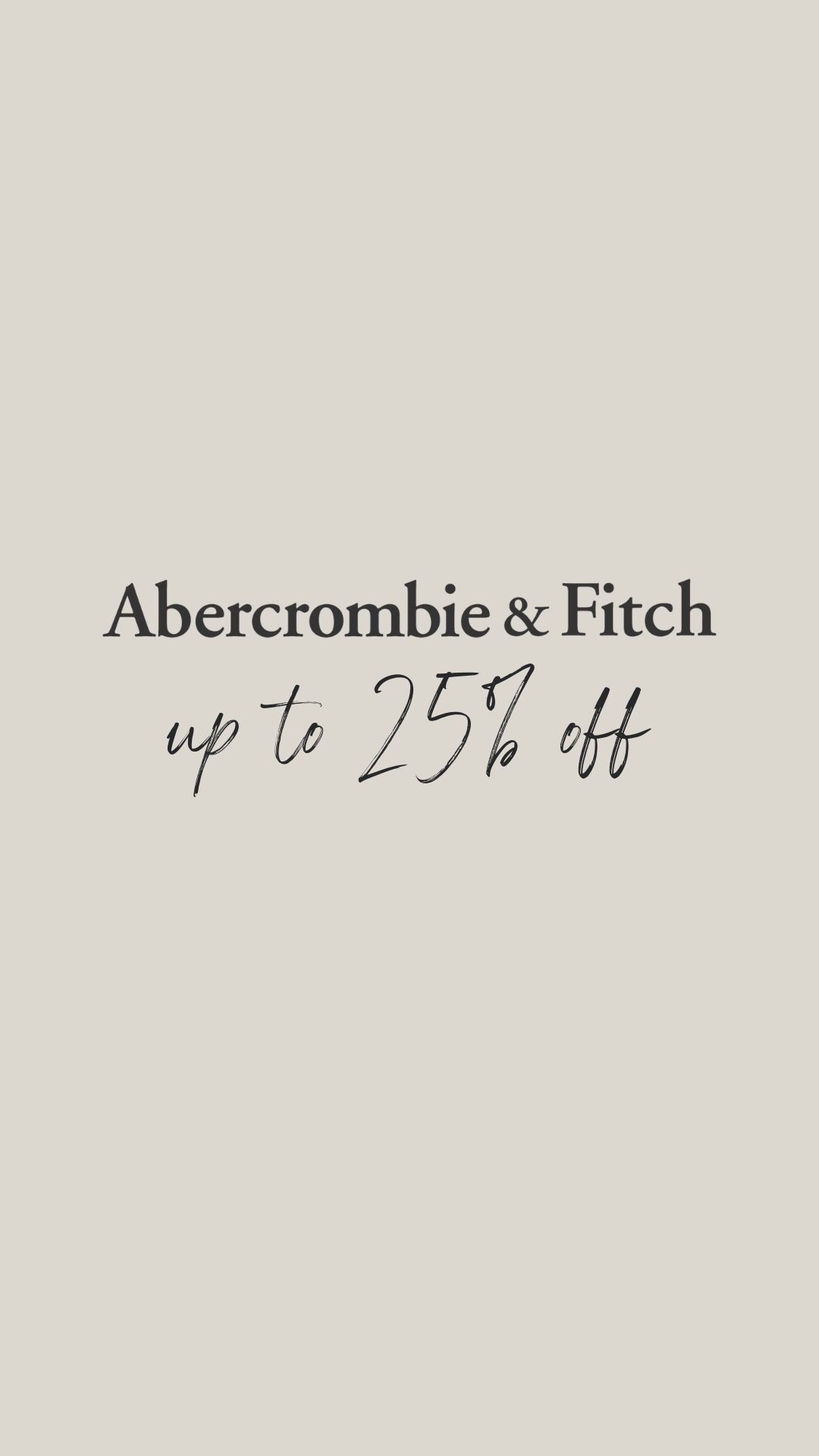 Abercrombie up to 25% off
And use: AFEMILY for an extra 15% off

#LTKuk #LTKspring #LTKsummer