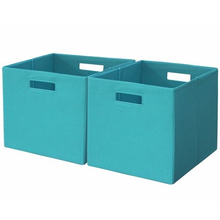 Better Homes and Gardens 13.5" x 13.5" Open Slot Cube Storage Bins, Set of 2, Multiple Colors | Walmart (US)