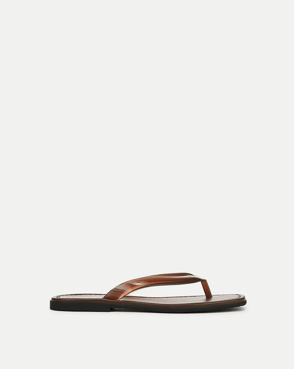 Clea Jelly Flip-Flop Sandal in Hazelwood | Veronica Beard | Veronica Beard